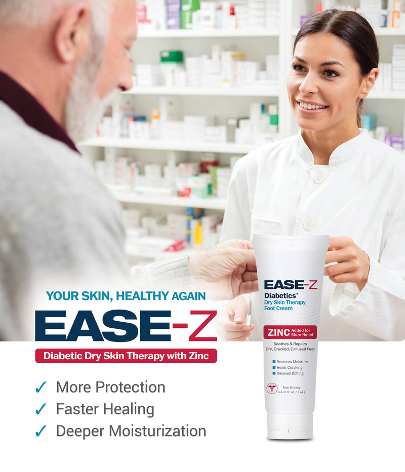 EASE-Z  Diabetics’ Dry Skin  Therapy Foot Cream - 4.4 oz