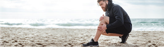 man with pin in knee