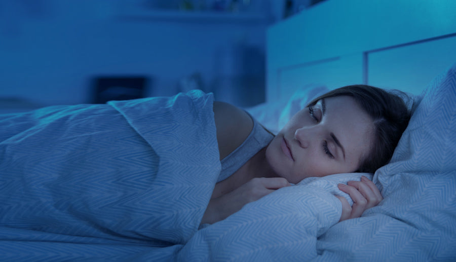 woman getting better nights sleep with CBD
