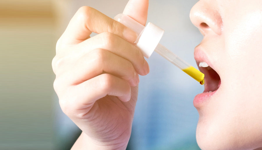 woman using cbd products