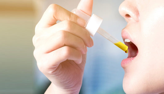 woman using cbd products