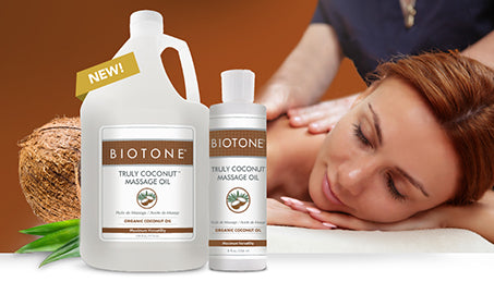 Nourish client skin with new Truly Coconut Massage Oil