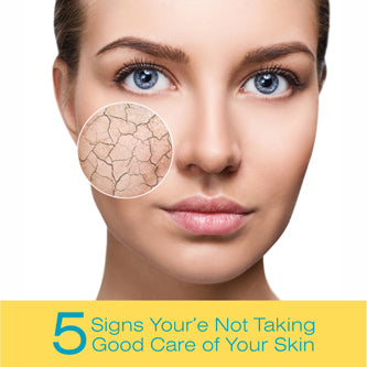 woman with dry cracked sign