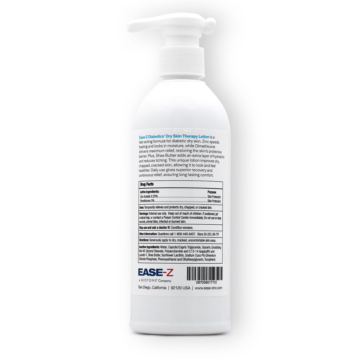 EASE-Z  Diabetics’ Dry Skin  Therapy Lotion - 10.9 oz