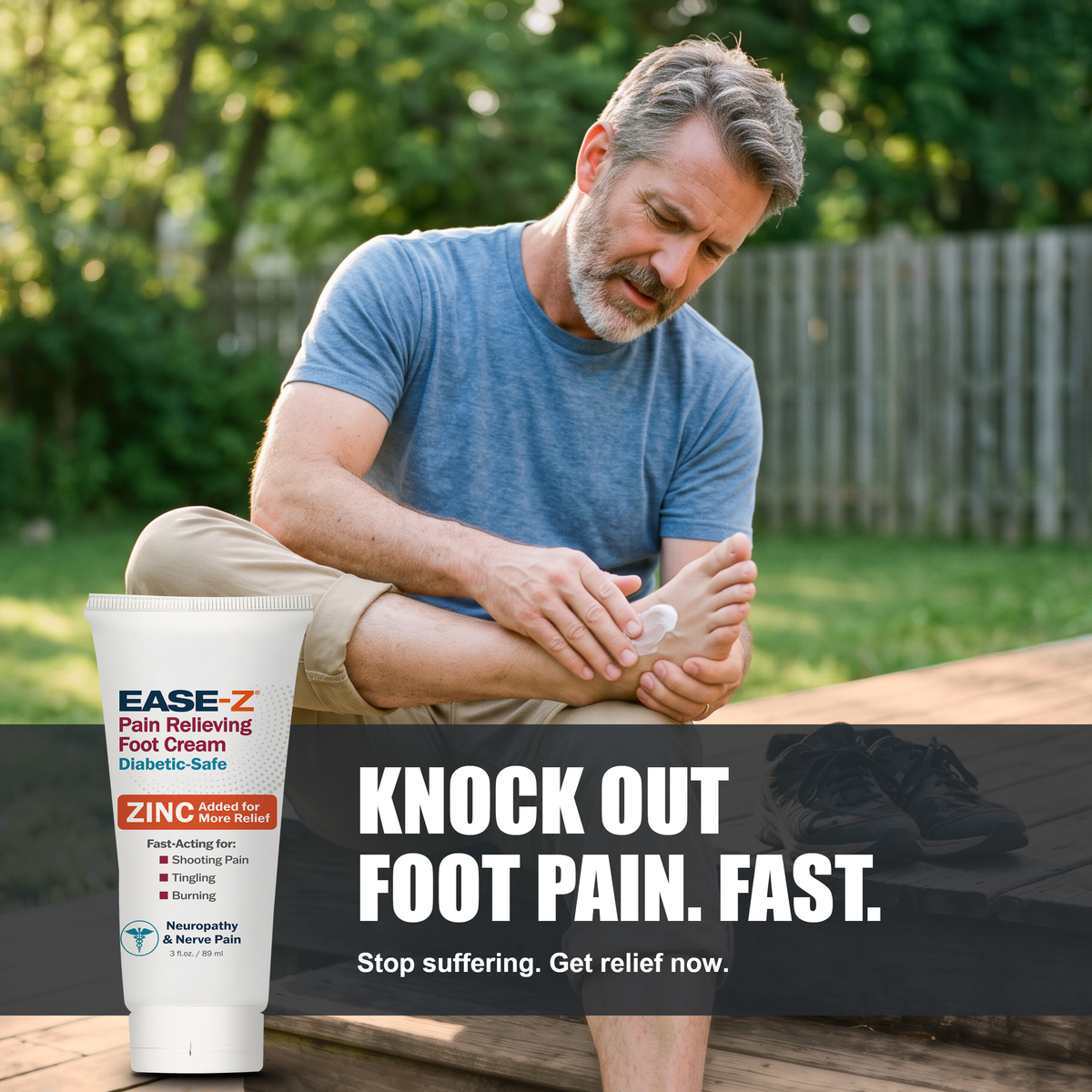 EASE-Z Diabetics' Pain Relieving Foot Cream - 3 oz