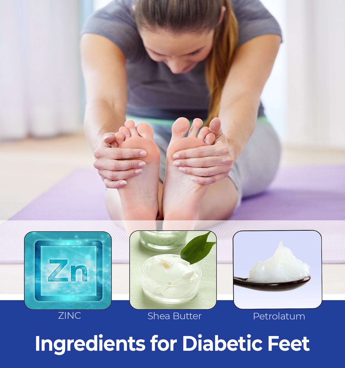 EASE-Z  Diabetics’ Dry Skin  Therapy Foot Cream - 4.4 oz