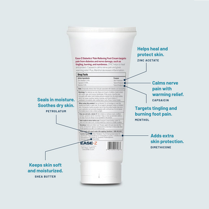 EASE-Z Diabetics' Pain Relieving Foot Cream - 3 oz